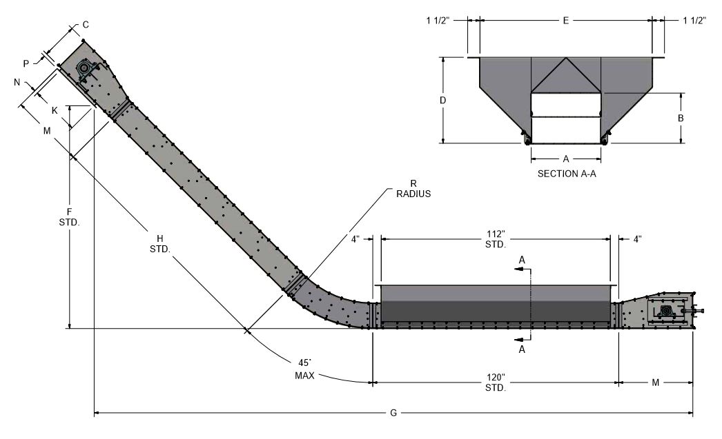Brock Curved Incline Conveyor Diagram