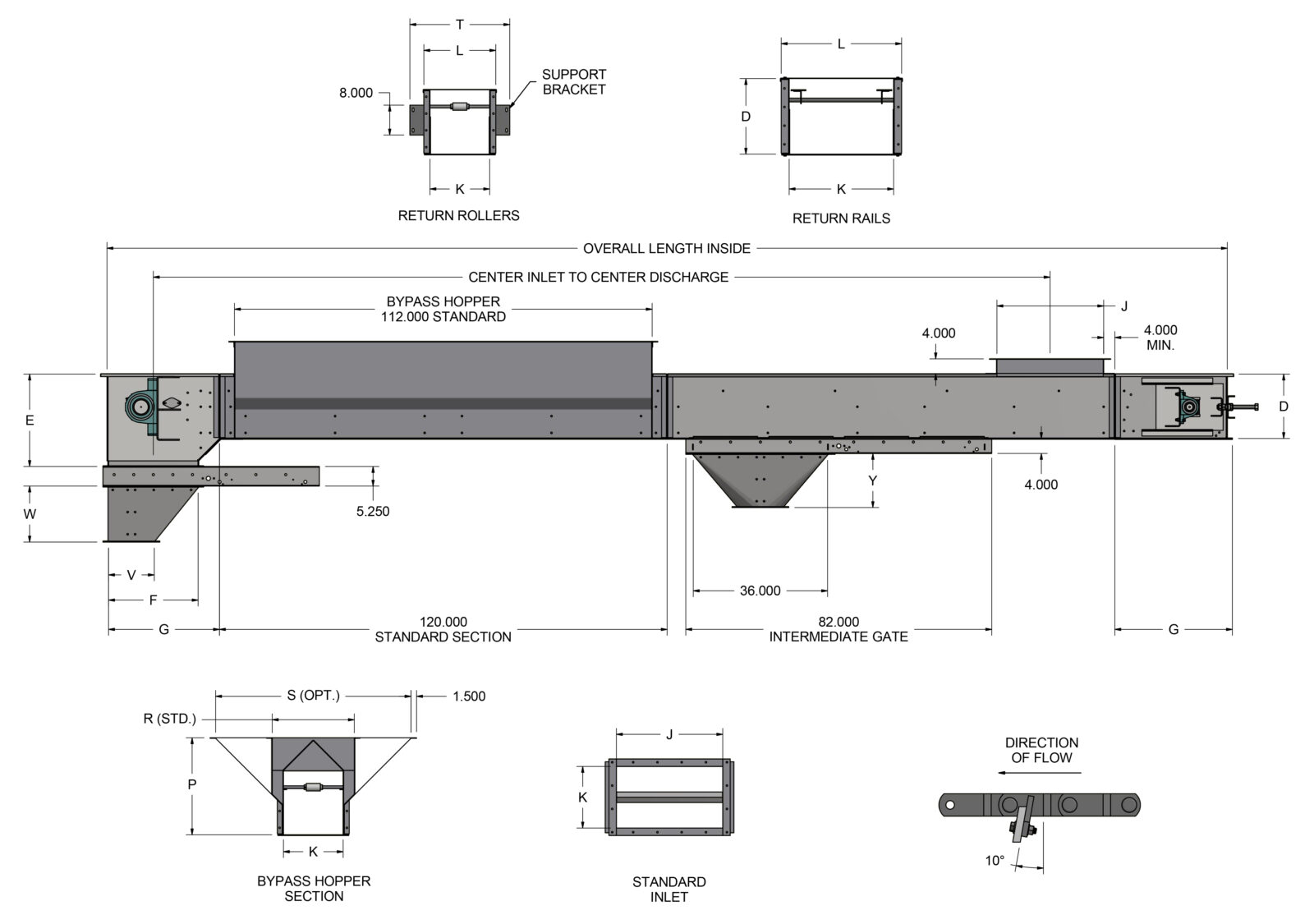 Horizontal Drag Conveyor Sur-Flo Conveyor Diagram
